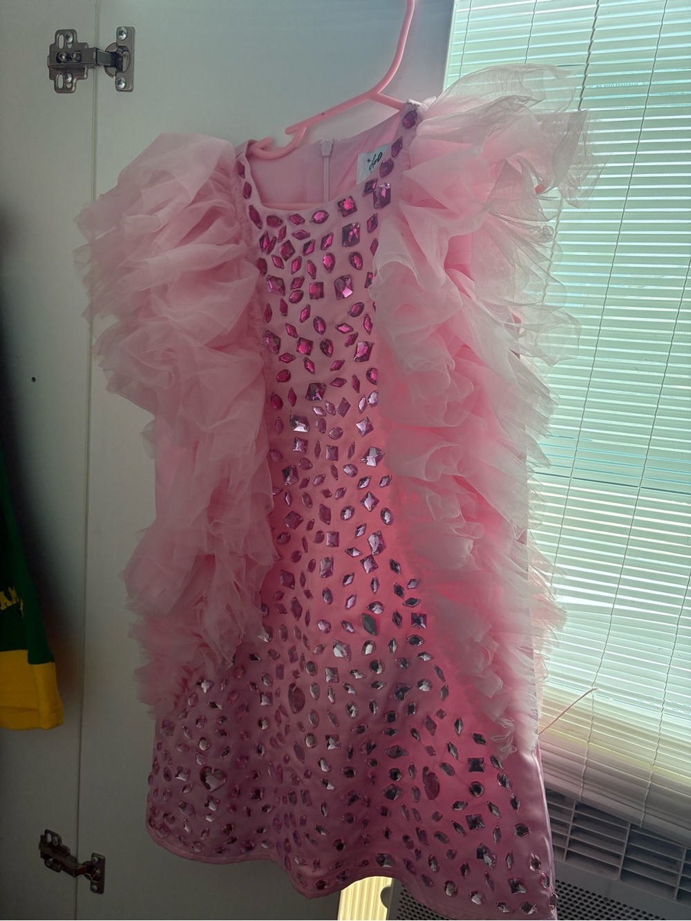 Pink Ruffle Tulle Sequin Kids Dress